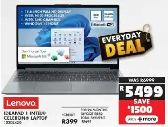 Russells Lenovo ideapad 1 intel celeron laptop offer