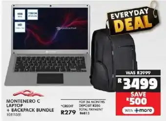 Russells Packard bell montenero c laptop + backpack bundle offer