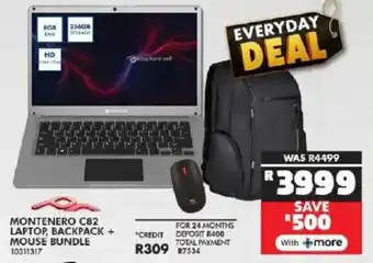 Russells Packard bell montenero c82 laptop backpack + mouse bundle offer