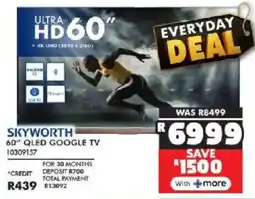Russells SKYWORTH 60" QLED Google TV offer