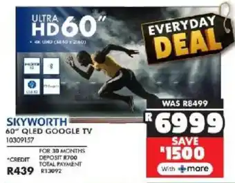 Russells SKYWORTH 60" QLED Google TV offer