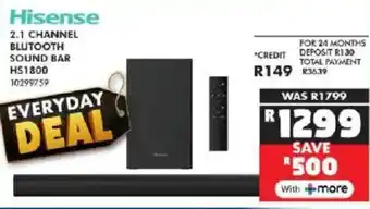 Russells Hisense 2.1 channel blutooth sound bar hs1800 offer