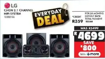 Russells LG Cj45n 2.1 channel hifi system offer