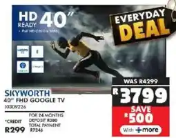 Russells Skyworth 40" FHD Google TV offer