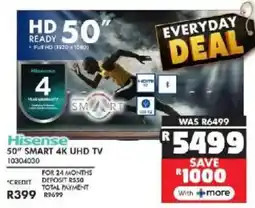 Russells Hisense 50" Smart 4K UHD TV offer