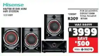 Russells Hisense ha700 810w mini hifi system offer