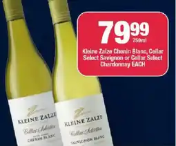 OK Liquor Kleine Zalze Chenin Blanc, Cellar Select Savignon or Cellar Select Chardonnay offer