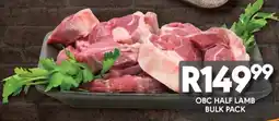 OBC Meat & Chicken Obc half lamb bulk pack offer