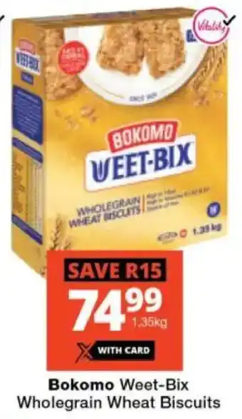 Checkers Bokomo Weet-Bix Wholegrain Wheat Biscuits offer