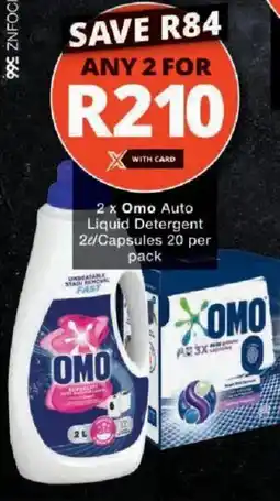 Checkers Omo Auto Liquid Detergent/ Capsules offer