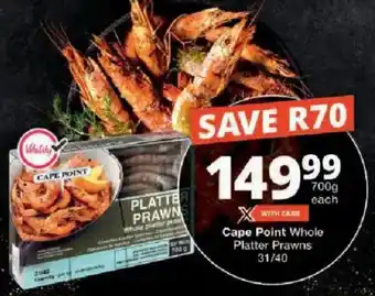 Cape Point Whole Platter Prawns