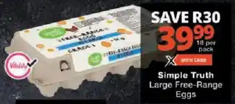 Checkers Simple Truth Large Free-Range Eggs offer
