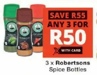 Checkers Robertsons Spice Bottles offer