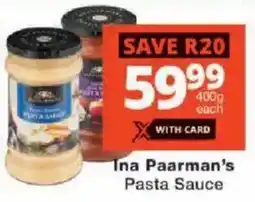 Checkers Ina Paarman's Pasta Sauce offer