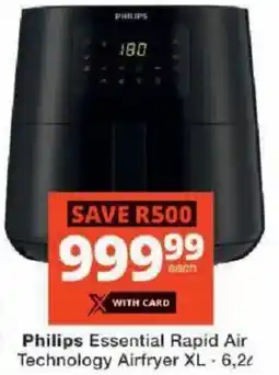 Checkers Philips Essential Rapid Air Technology Airfryer XL offer