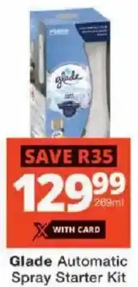 Checkers Glade Automatic Spray Starter Kit offer