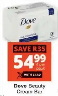 Checkers Dove Beauty Cream Bar offer