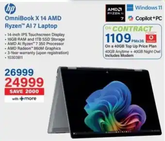 Incredible Connection HP OmniBook X 14 AMD Ryzen AI 7 Laptop offer