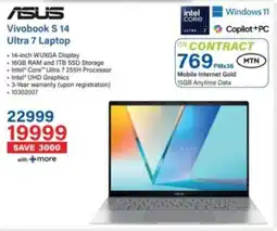 Incredible Connection ASUS Vivobook S 14 Ultra 7 Laptop offer