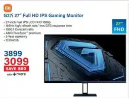 Incredible Connection Xiaomi G27i 27" Full HD IPS Gaming Monitor offer