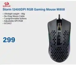 Incredible Connection REDRAGON Storm 12400DPI RGB Gaming Mouse M808 offer
