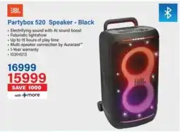 Incredible Connection JBL Partybox 520 Speaker Black offer