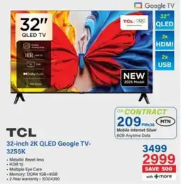 Incredible Connection TCL 32-inch 2K QLED Google TV-32S5K offer