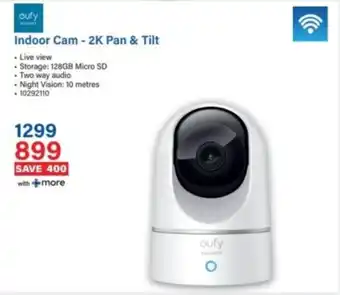 Incredible Connection Cufy Indoor Cam - 2K Pan & Tilt offer