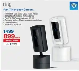 Incredible Connection Ring Pan Tilt Indoor Camera offer