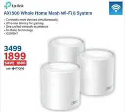 Incredible Connection Tp-link AX1500 Whole Home Mesh Wi-Fi 6 System offer