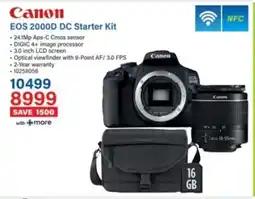 Incredible Connection Canon EOS 2000D DC Starter Kit offer