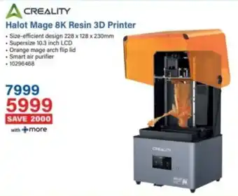 Incredible Connection CREALITY Halot Mage 8K Resin 3D Printer offer