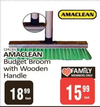 KitKat Cash and Carry AMACLEAN Budget Broom with Wooden Handle offer