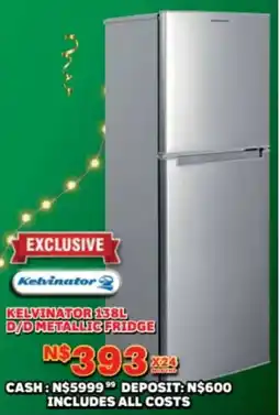 Lewis Kelvinator double door metallic fridge offer