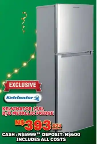 Lewis Kelvinator double door metallic fridge offer