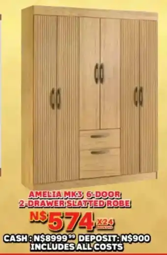 Lewis Amelia mk3 6-door 2-drawer slatted robe offer