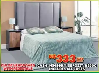 Lewis Chloe headboard with pedestals offer