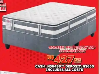 Lewis Odyssey mk2 pillow top 137cm bed set offer