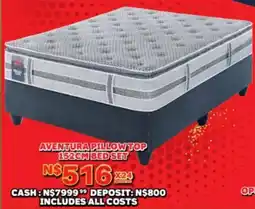 Lewis Aventura pillow top 152cm bed set offer