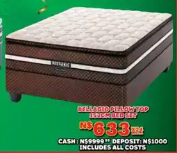 Lewis Restonic bellagio pillow top 152cm bed set offer