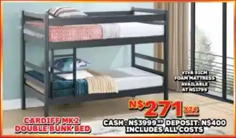 Lewis Cardiff mk2 double bunk bed offer