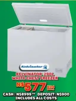Lewis Kelvinator white chest freezer offer