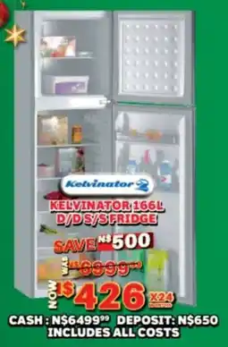 Lewis Kelvinator d/d s/s fridge offer