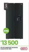 Fair Price Defy 496Ltr Black Glass SxS Fridge DFF456 offer