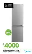 Fair Price Midea 169Ltr Bottom Freezer Top Fridge In Silver 20-586 offer