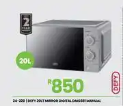 Fair Price Defy 20Ltr Manual Digital Mirror Microwave Oven DMO381 offer