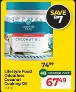 Dis-Chem Lifestyle Food Odourless Coconut Cooking Oil-1Ltr offer
