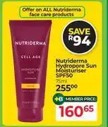 Dis-Chem Nutriderma Hydropore Sun Moisturiser SPF50-75ml offer
