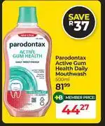Dis-Chem Parodontax Active Gum Health Daily Mouthwash-500ml offer