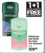 Dis-Chem Mitchum Gel Stick For Men Or Women-63g offer